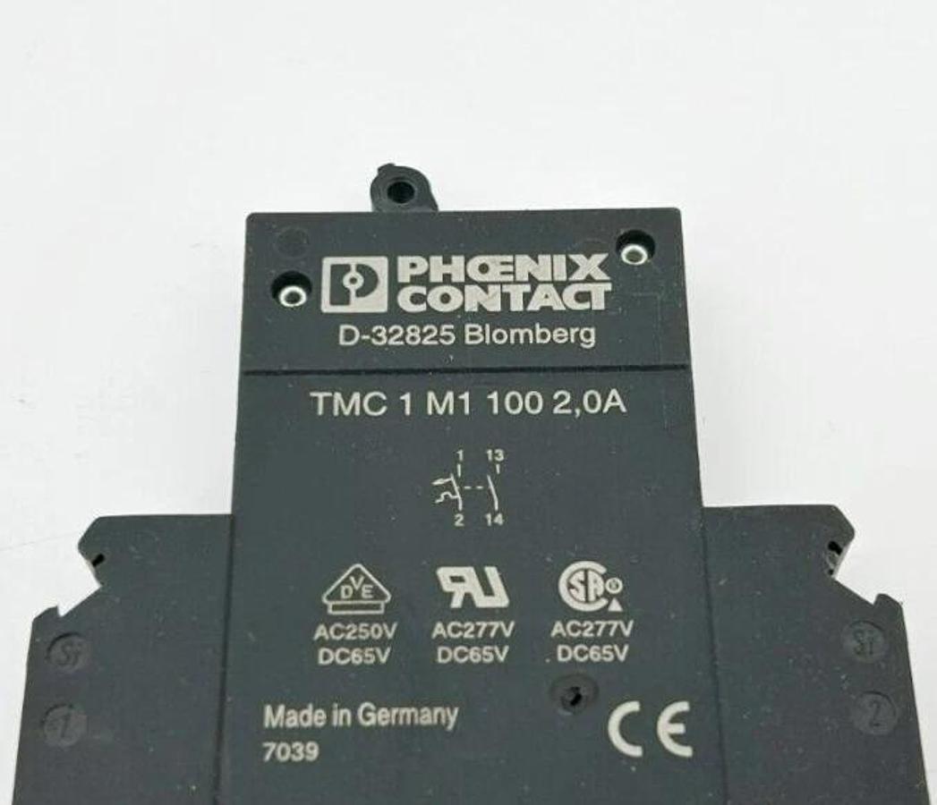 New Phoenix Contact TMC-1-M1-100-2,0A Thermomagnetic Device Circuit Breaker