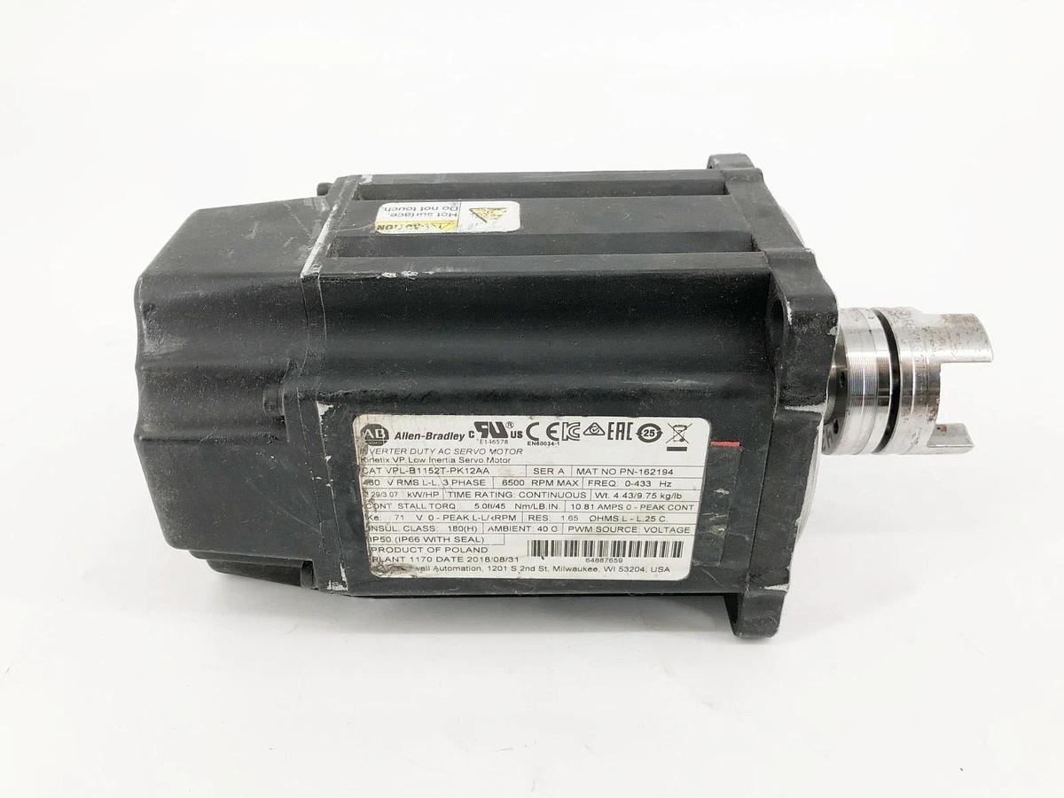 Used Allen Bradley VPL-B1152T-PK12AA Servo Motor (For Parts Only)
