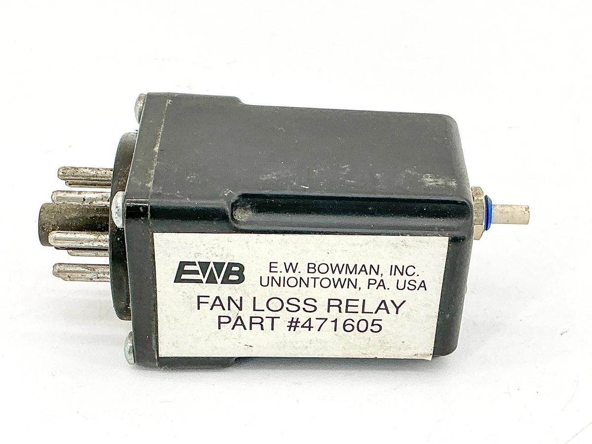 Used E.W. Bowman 471605 Fan Loss Relay 8-Pin