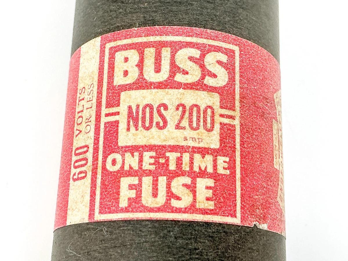 New Bussmann NOS-200 One Time Fuse 200A 600V - No Box