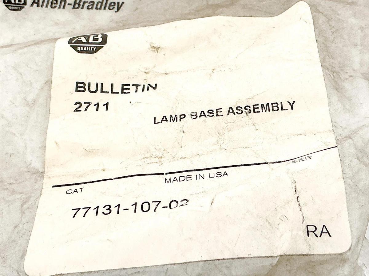 New Lot of 3 Allen Bradley 77131-107-02 Lamp Base Assembly