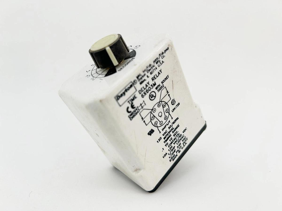 Used Dayton 6X603M Interval Time Delay Relay 120V 50/60 10 Second