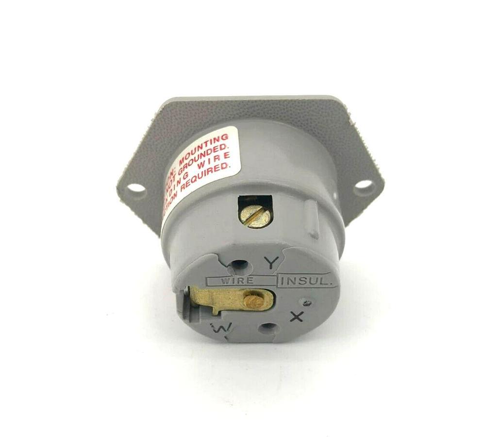 Lot of 2 New P&S ML314 Lock Flanged Midget Outlets 3P3W 15A 125/250