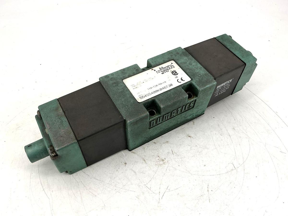 Used Numatics 554SS400K046T30 Solenoid Valve 150PSIG-Air 0.30A 110/120V 50/60HZ