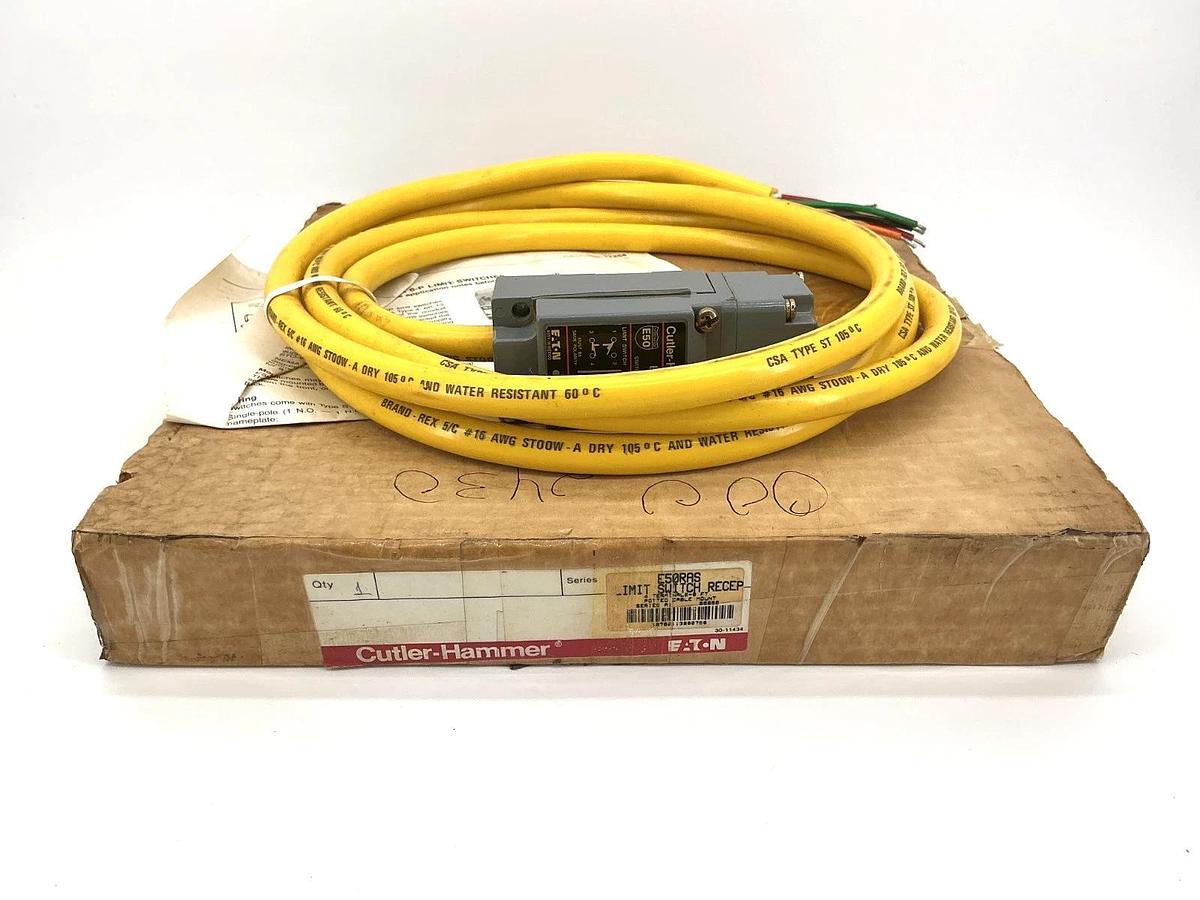 New Eaton Cutler-Hammer E50RAS Limit Switch with 8ft Cable
