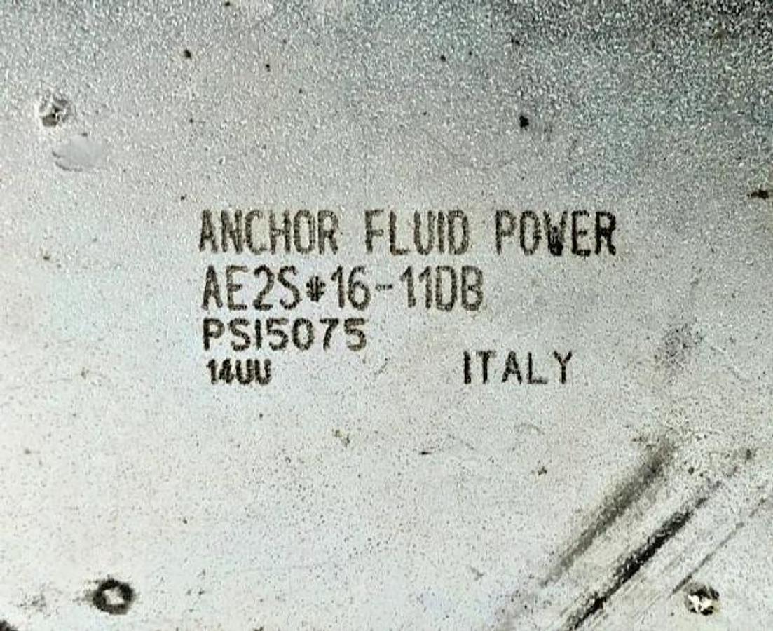 Used Anchor Fluid Power AE2S#16-11DB 2-Way Ball Valve #16SAE Ports 5075PSI