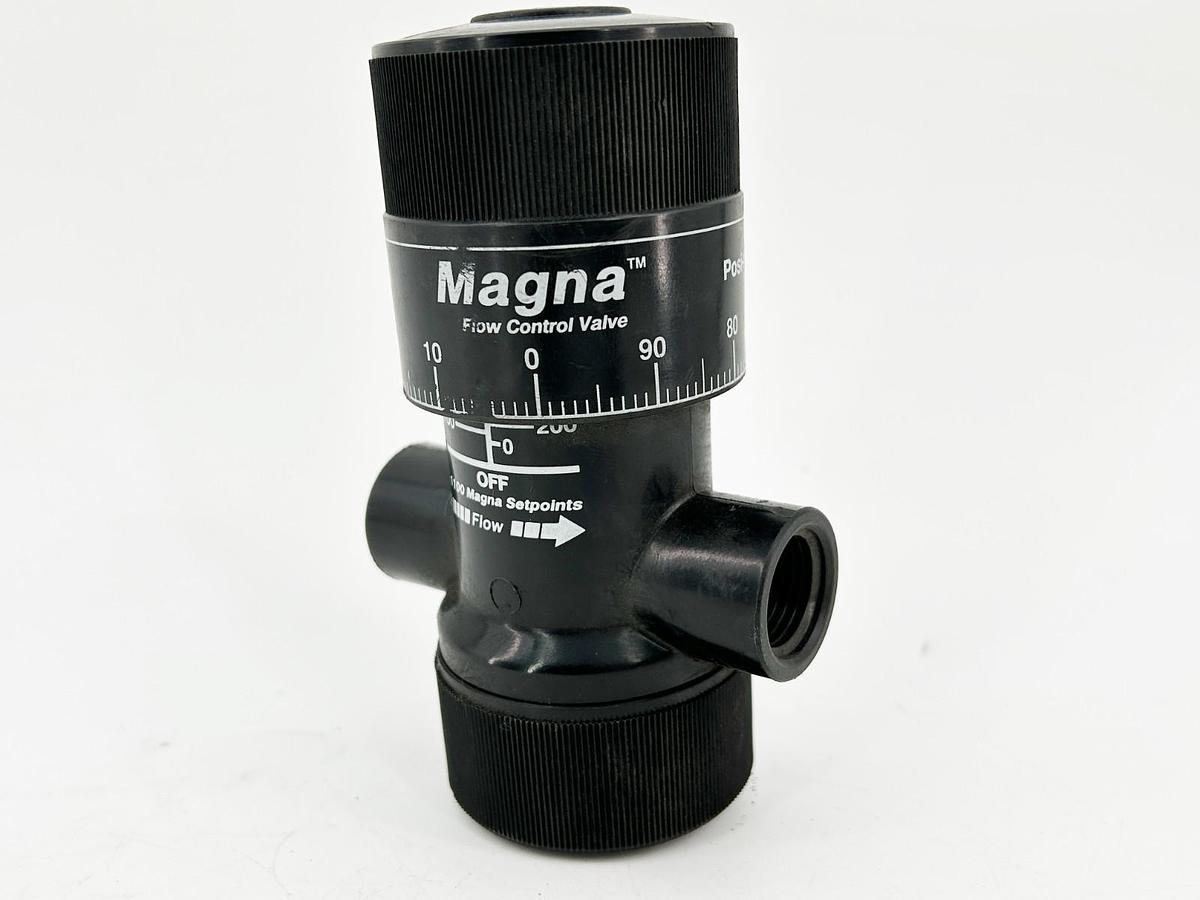 Used Magna 1039906 Valve Flow Control Posi-Flate 1/2" NPT Black Nylon Series 608