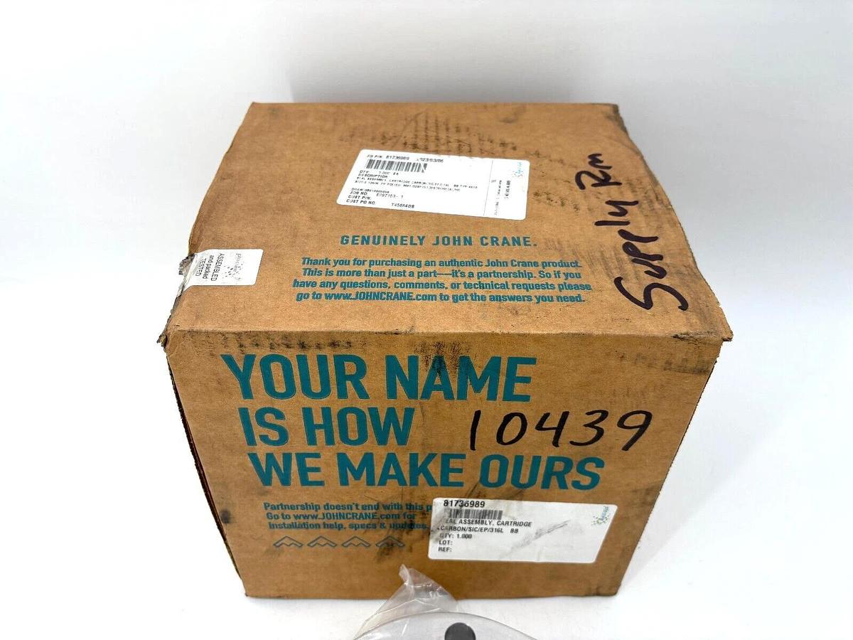 New John Crane Cartridge Seal Assembly 2.125" 4610 Carbon 316L 81736989