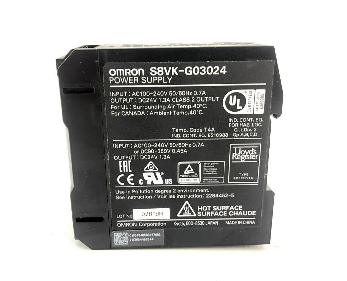 New Omron S8VK-G03024 Power Supply 24VDC 100-240VAC Input