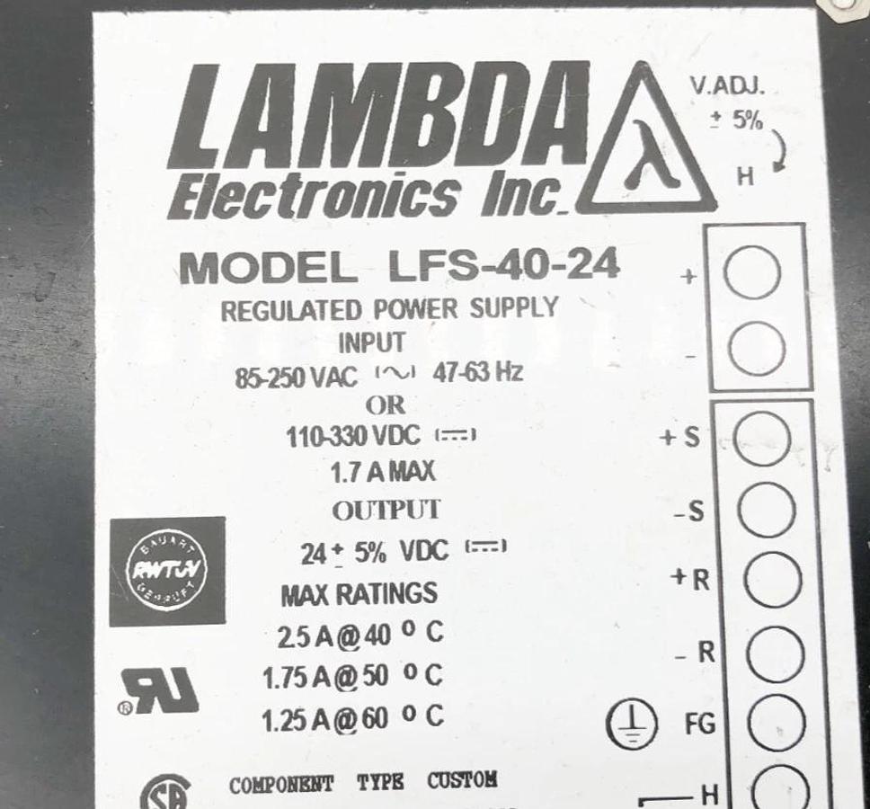 Used Lambda LFS-40-24 Regulated Power Supply 24VDC