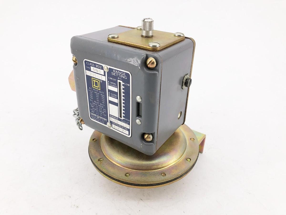 New Square D 9012-AMW1 Pressure Switch 0.25-2.5# 120V-600VAC - No Box