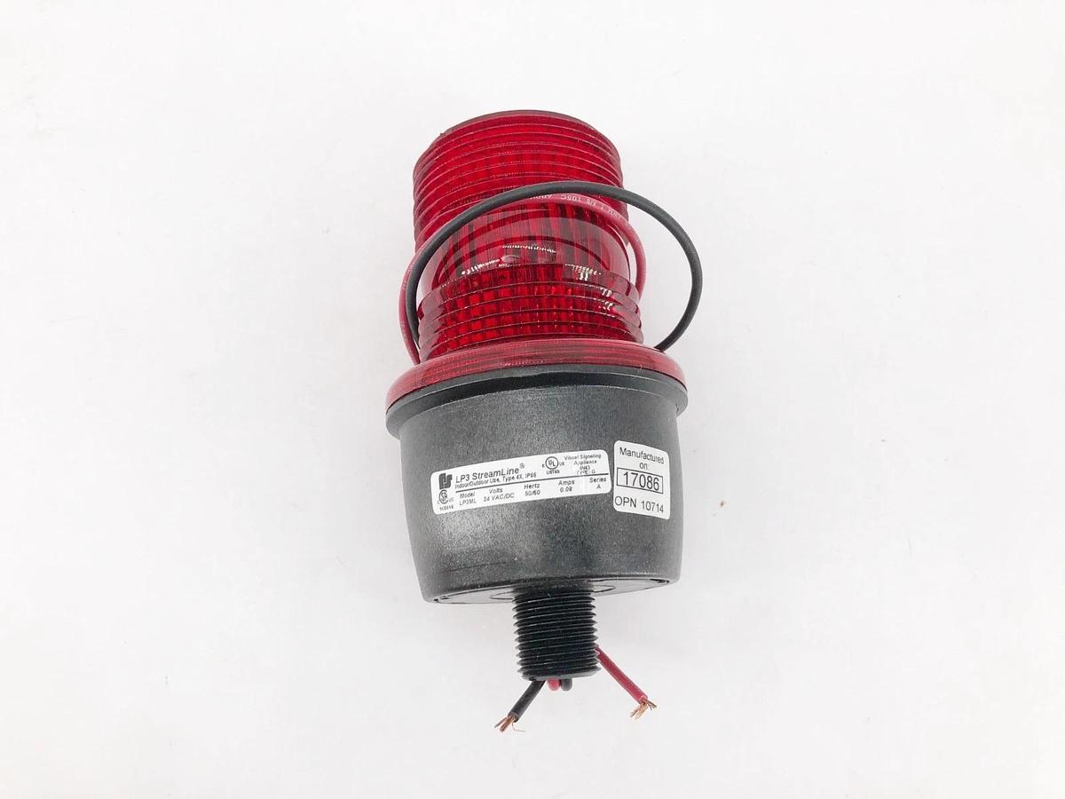 New Federal Signal LP3ML-024R Red LED Warning Light 24VAC/DC 2KFD8