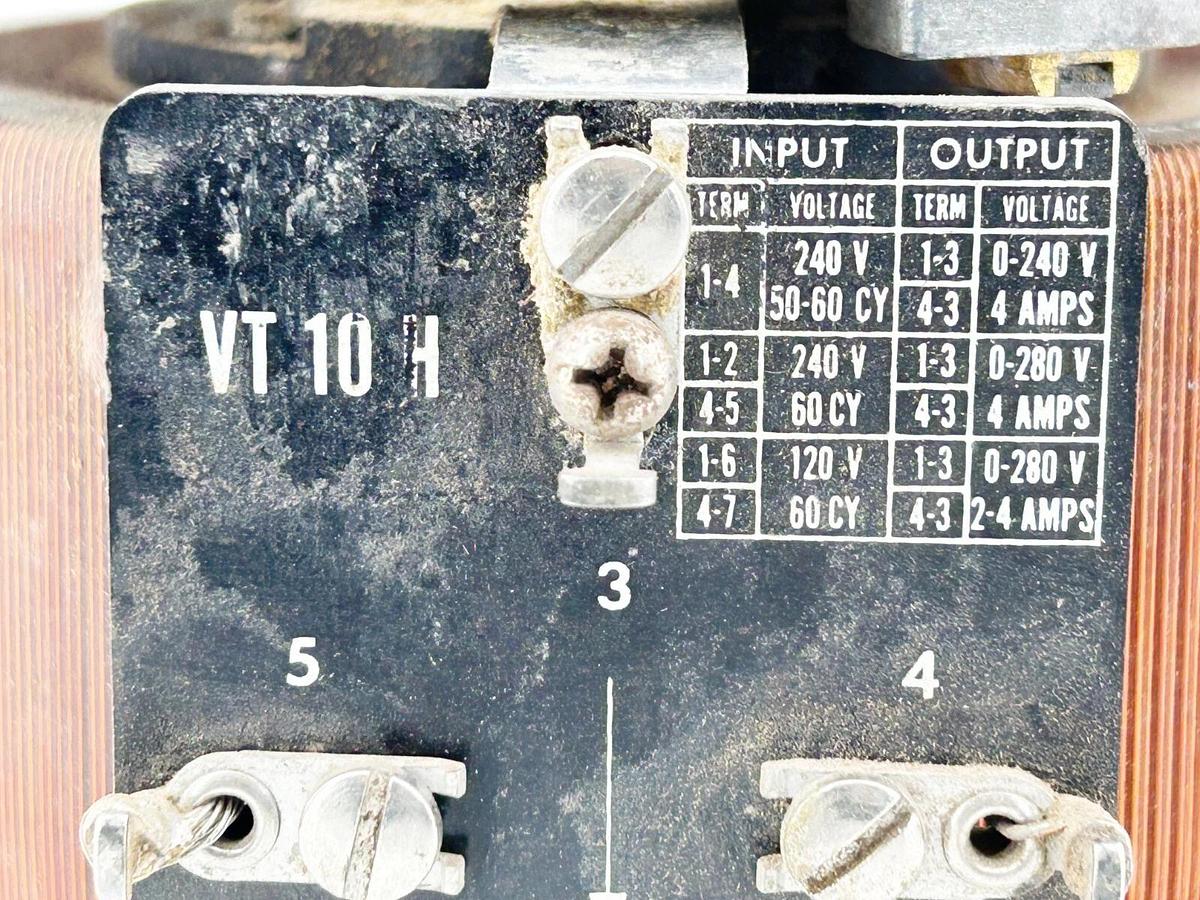 Used Ohmite VT10H Resistor/Transformer 120-280V 4A 50/60Hz