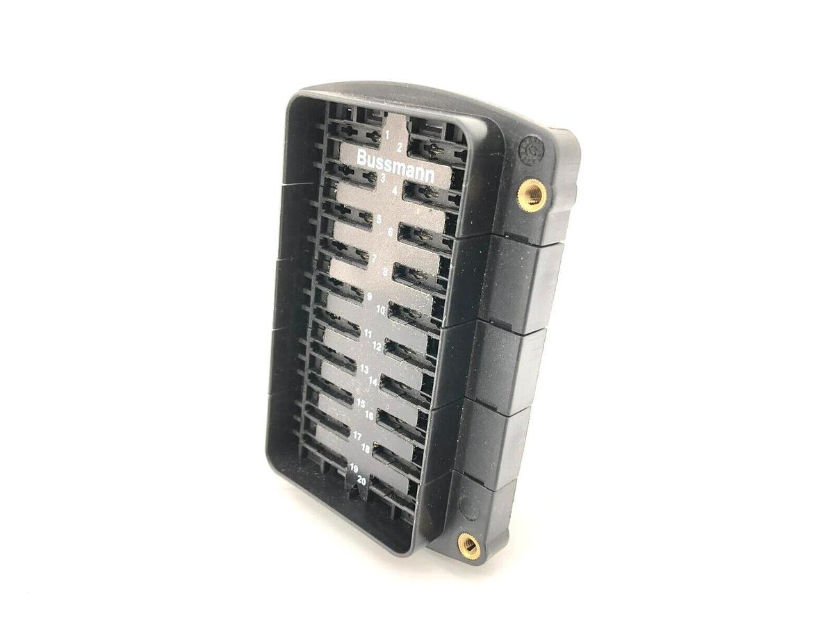 New Bussmann Fuse Holder Rear Terminal ATC Fuse Panel 20-Pole (No Cover)