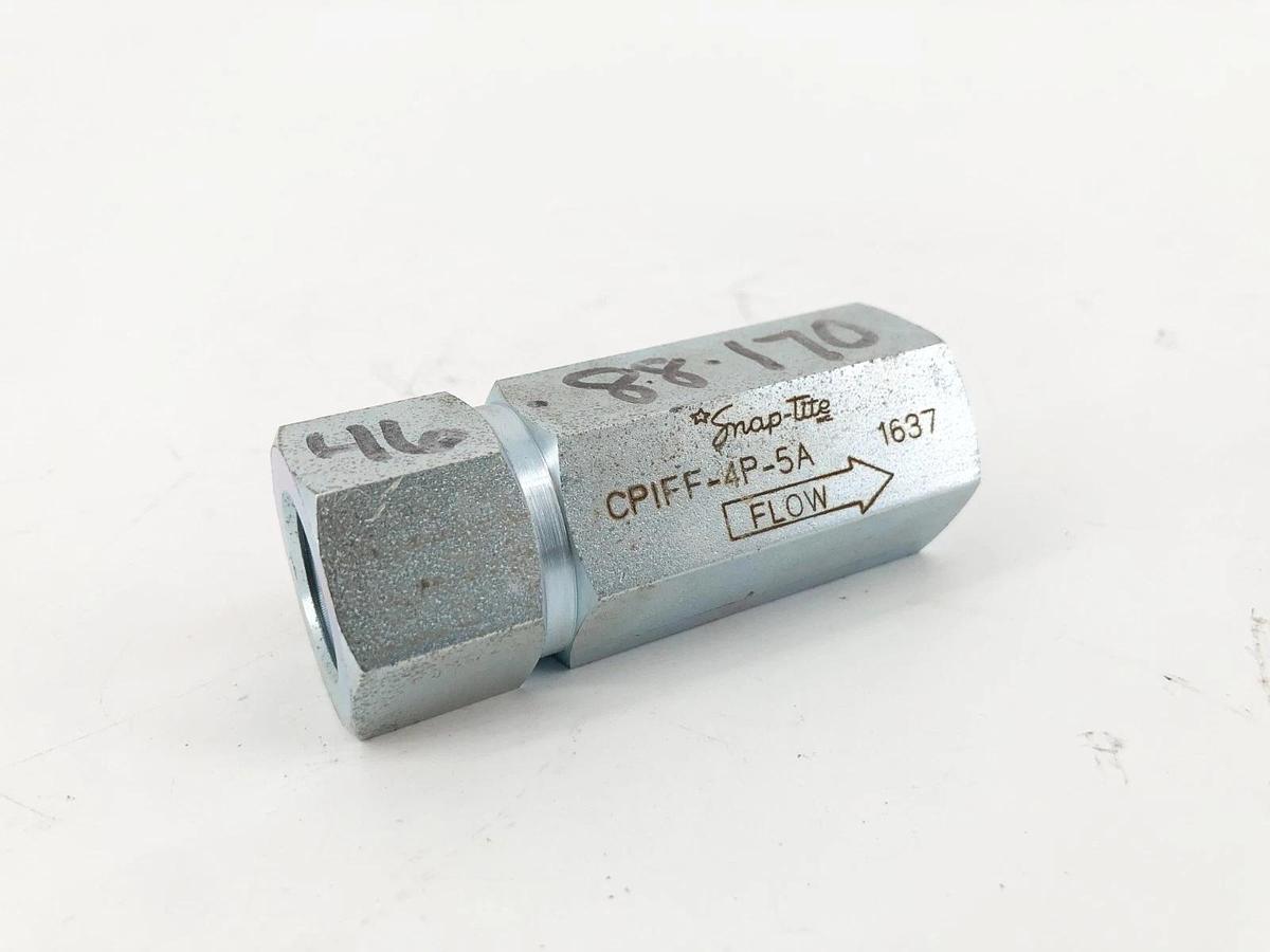 New Parker Snap-Tite CPIFF-4P-5A Hydraulic Check Valve 1/2" NPT 500psi