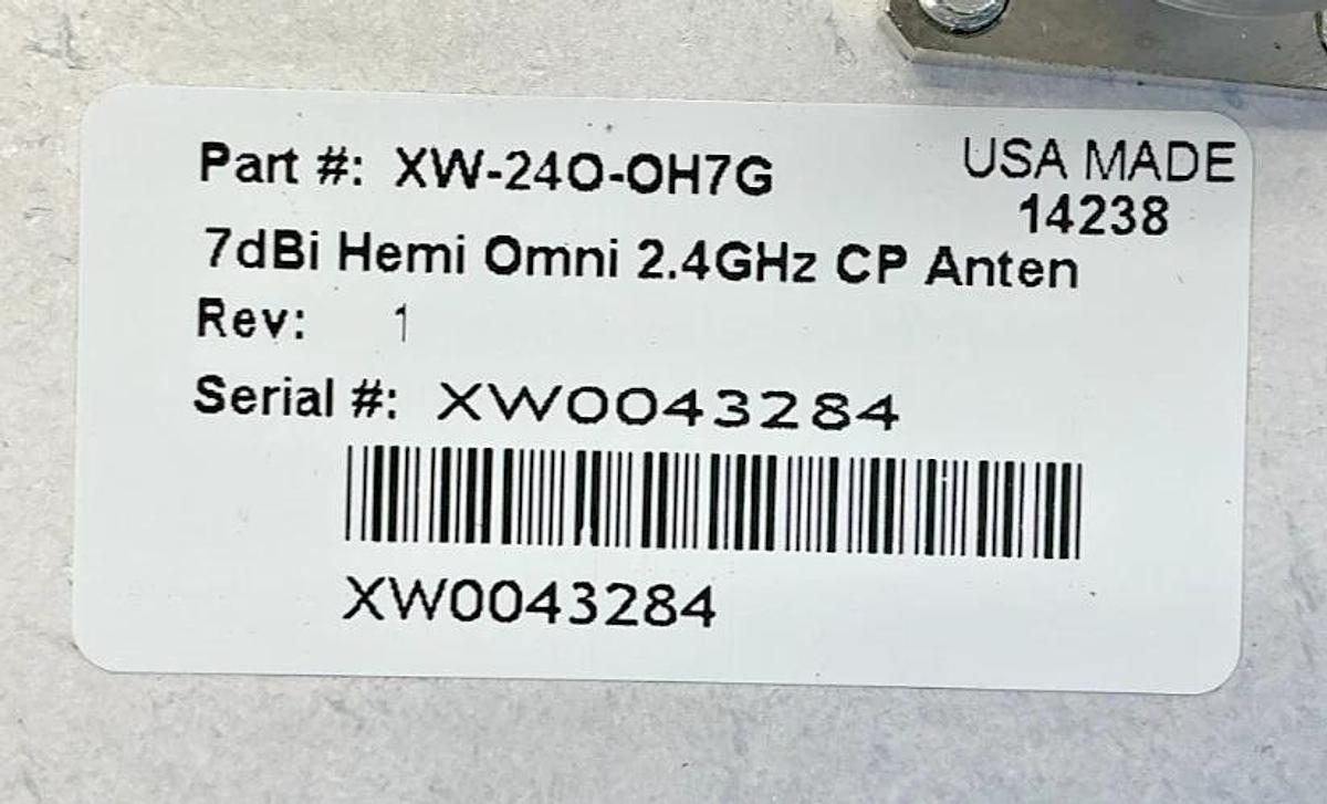 New Mobile Mark XW-24O-OH7G CP Antenna 2.4GHz Hemispherical Omni 7dBi - No Box