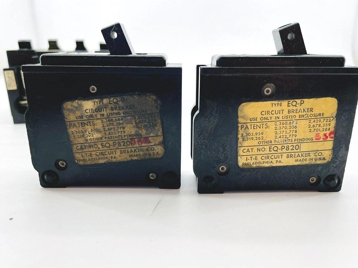 Used Lot of 6 Circuit Breakers Cutler Hammer Crouse Hinds Square D 20A 15A 30A