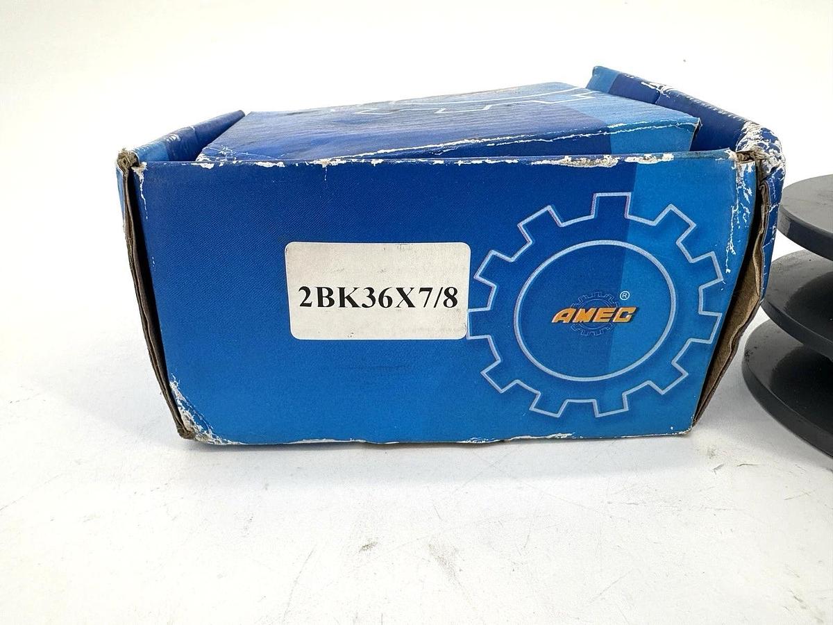 New AMEC 2BK36 x 7/8 V-Belt Pulley 2-Groove .875" Finished Bore