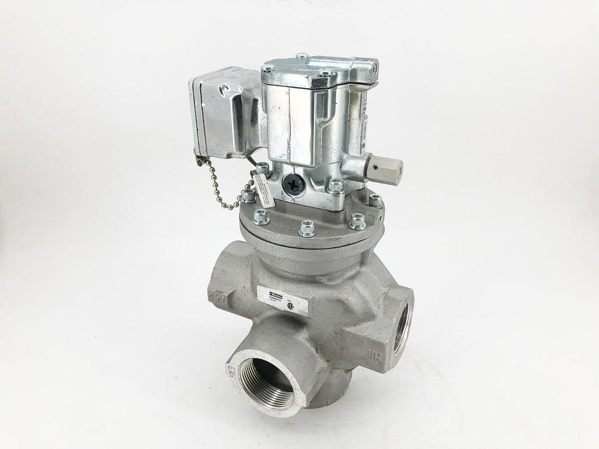 New Parker N3658504753 Solenoid Valve 3-Way NC 1-1/4" Body 1-1/2" Exhaust 125psi