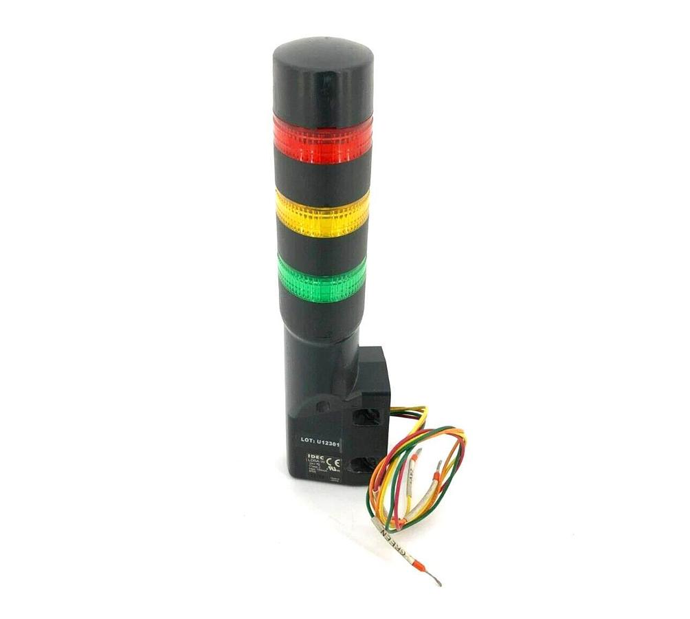 Used IDEC LD6A-W Signal Stack Light, Red, Yellow, Green, 24V