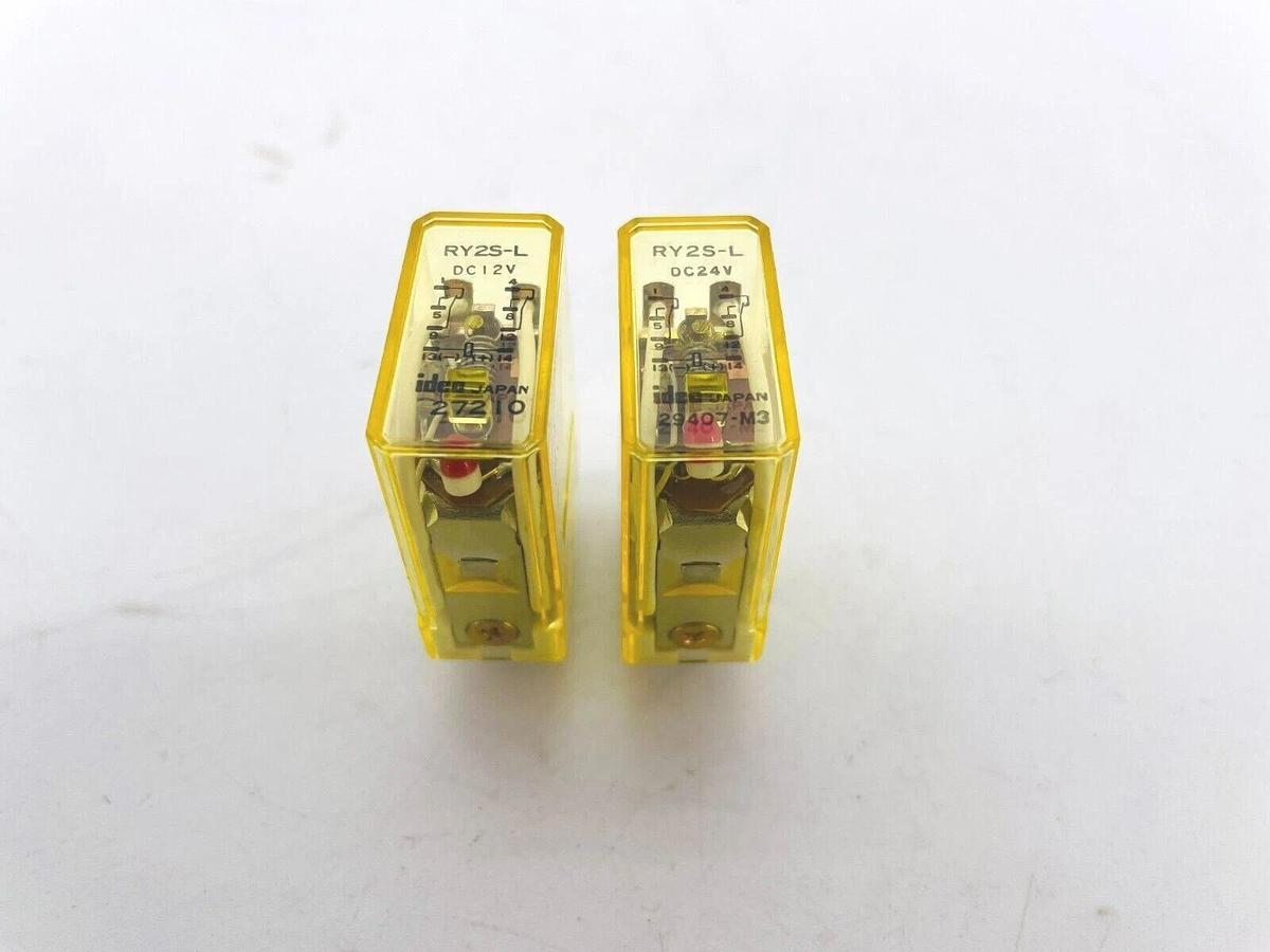 Used Lot of 2 New IDEC RY2S-L Relay DC 24V