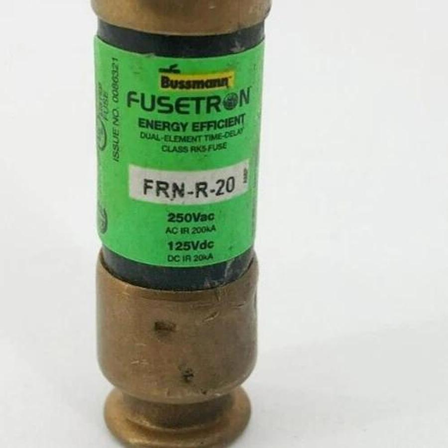 Lot of 3 New Bussmann FRN-R-20 Time Delay Fuses 20 A 250VAC 125VDC