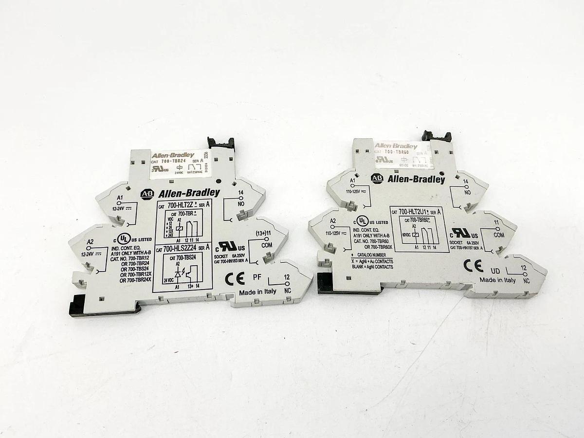 New Lot of 2 Allen Bradley 700-HLT2Z Terminal Block Relay 110/125V Ser.A -No Box