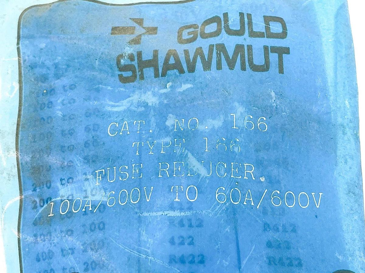 New Gould Shawmut 166 Fuse Reducer 60/100A 600V
