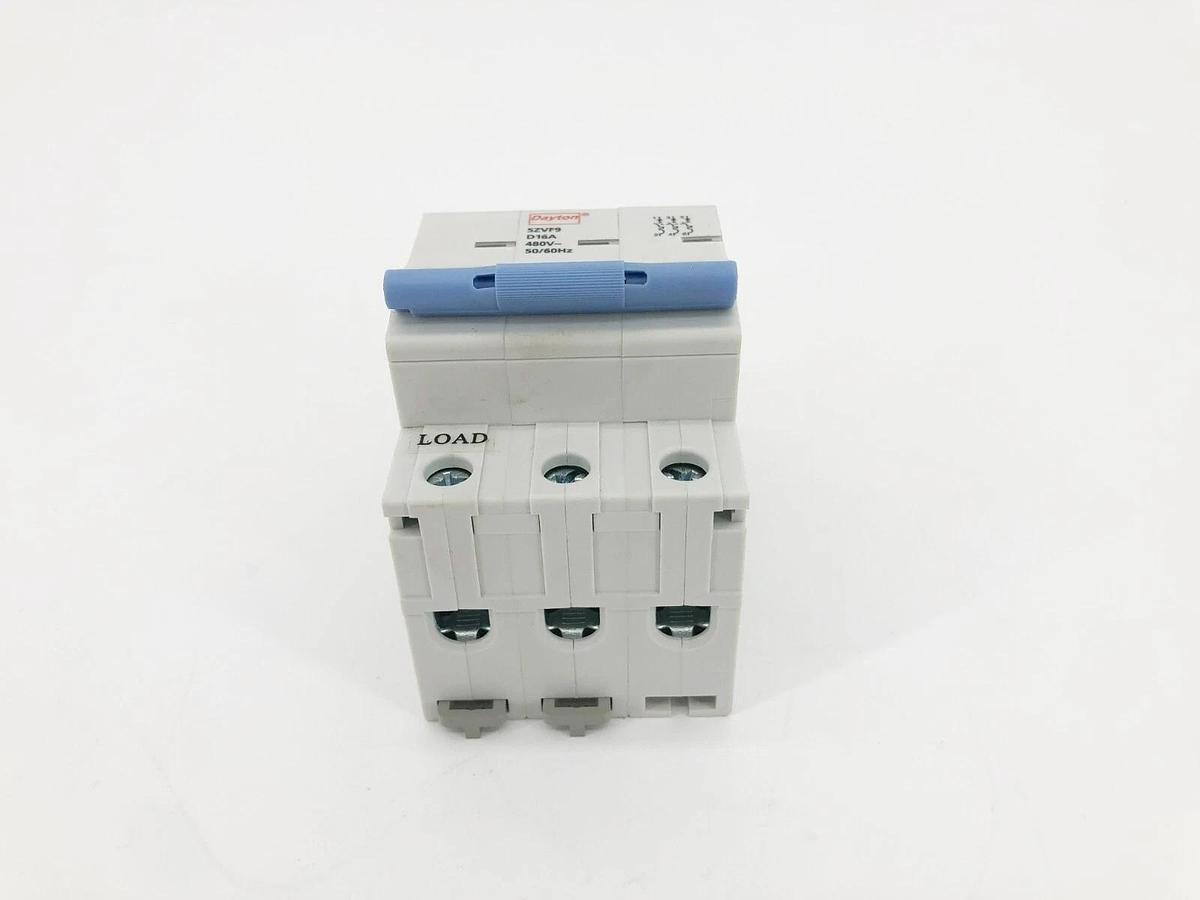New Dayton 5ZVF9 Circuit Breaker 480V 16A 3 Pole