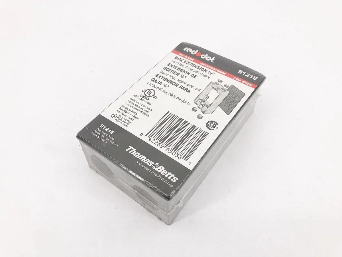Lot of 2 New Red Dot S121E Box Extensions 1/2" Four Hole