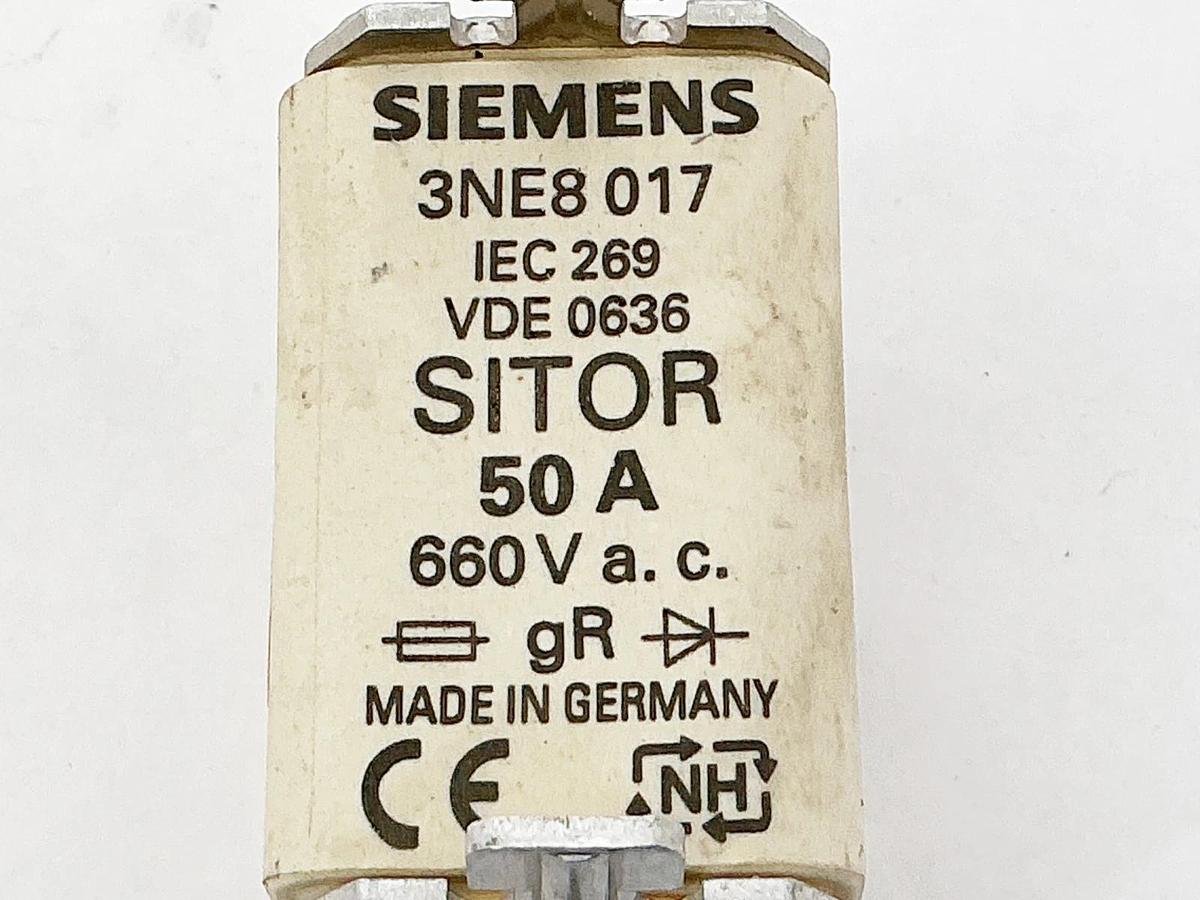 New Siemens 3NE8017 Sitor Fuse 50A 660V - No Box