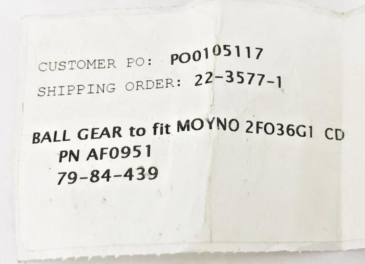 New Moyno AF0951 Ball Gear for 2F036G1 CD - No Box