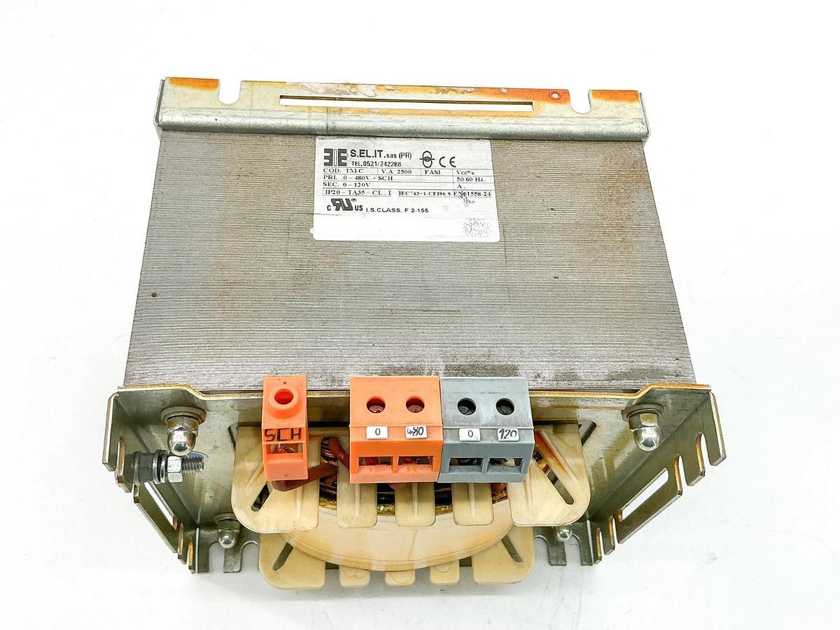 New Schweitzer S.EL.IT TMC Transformer 2500VA 480V PRI 12V Sec 1PH - No Box