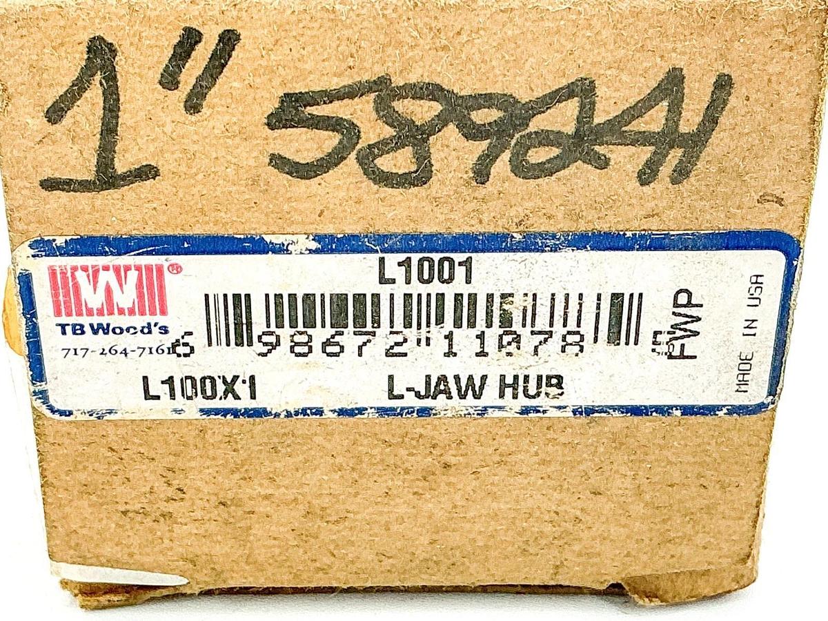 New TB Woods L1001 Coupling L-Jaw Hub 1/2" Bore L100X1/2