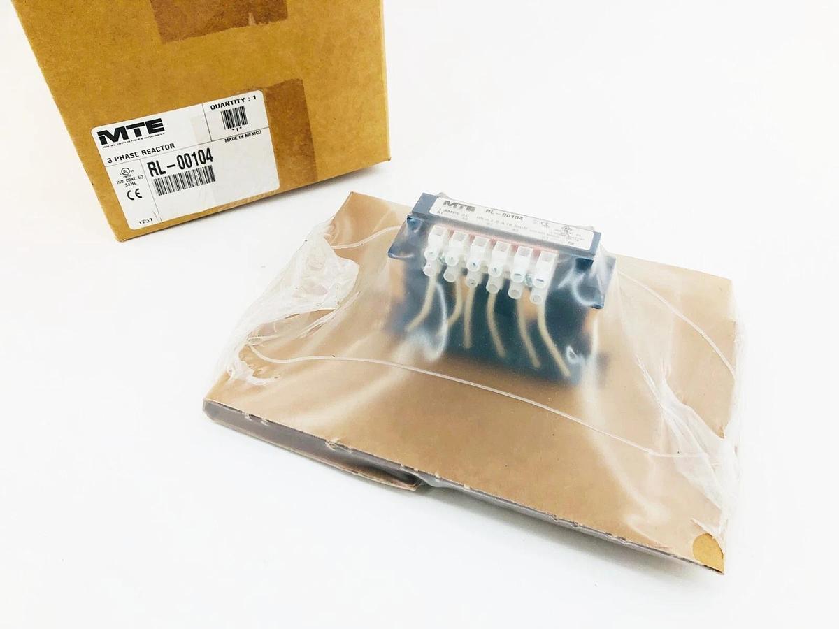 New MTE RL-00104 Line Reactor 3 Phase 1A 600V 50/60Hz