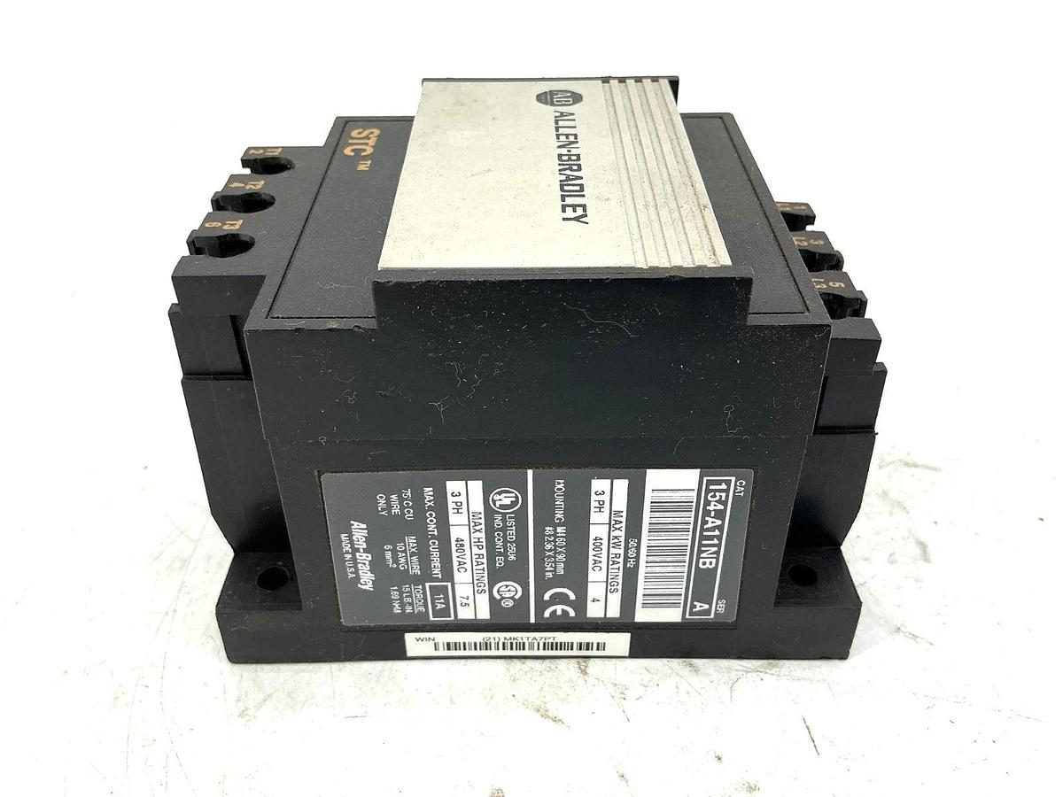 Used Allen Bradley 154-A11NB Ser A Motor Controller 3-Phase 11A 400/480VAC 50/60HZ