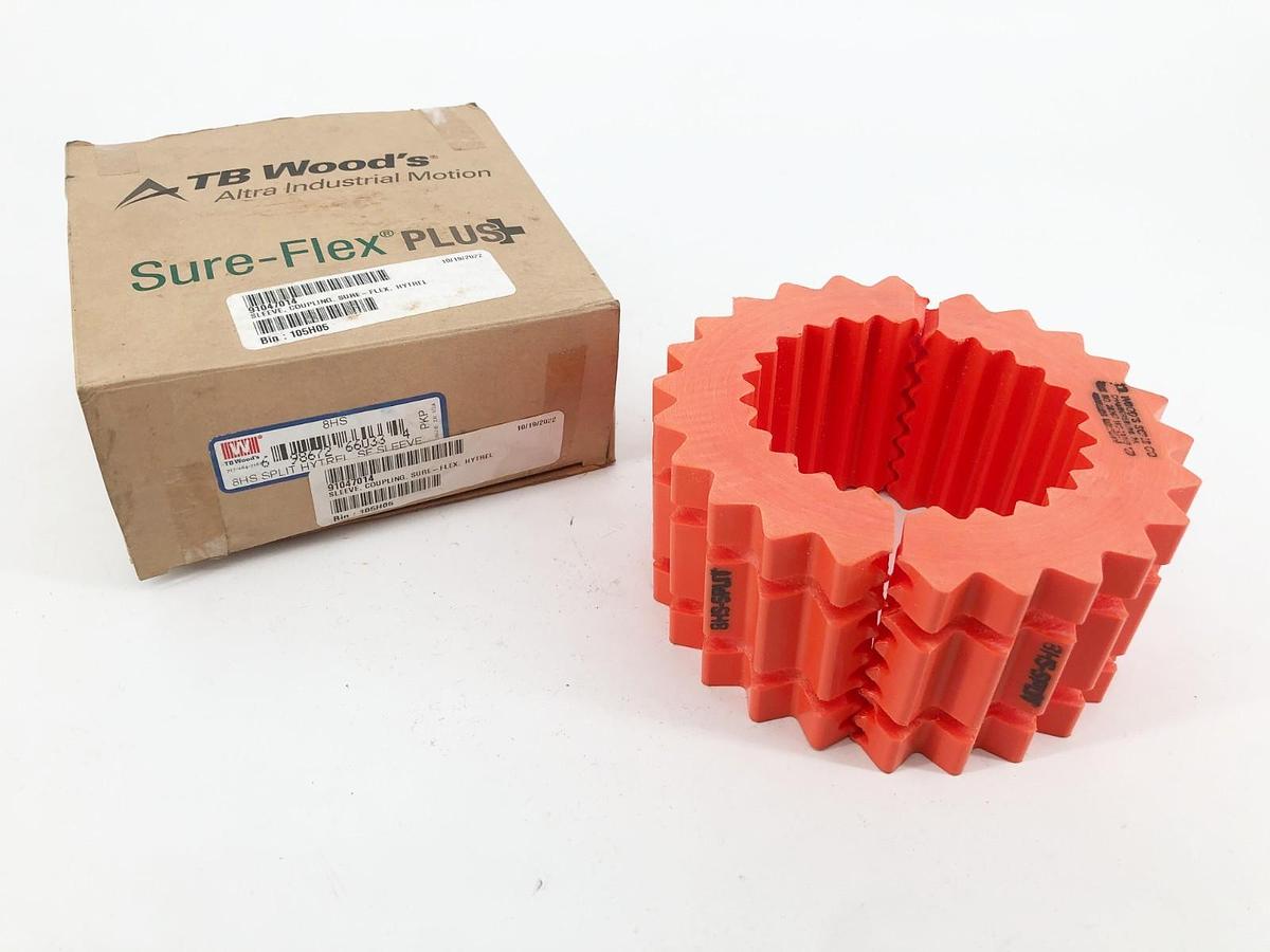 New TB Wood's 8HS Sure-Flex Hytrel Split Sleeve Coupling