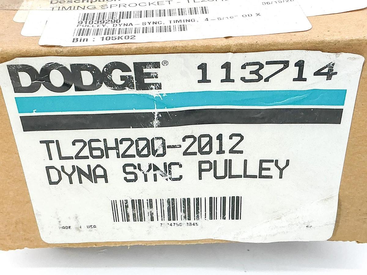 New Dodge 113714 Dyna Sync Pulley 26T 6270RPM TL26H200-2012