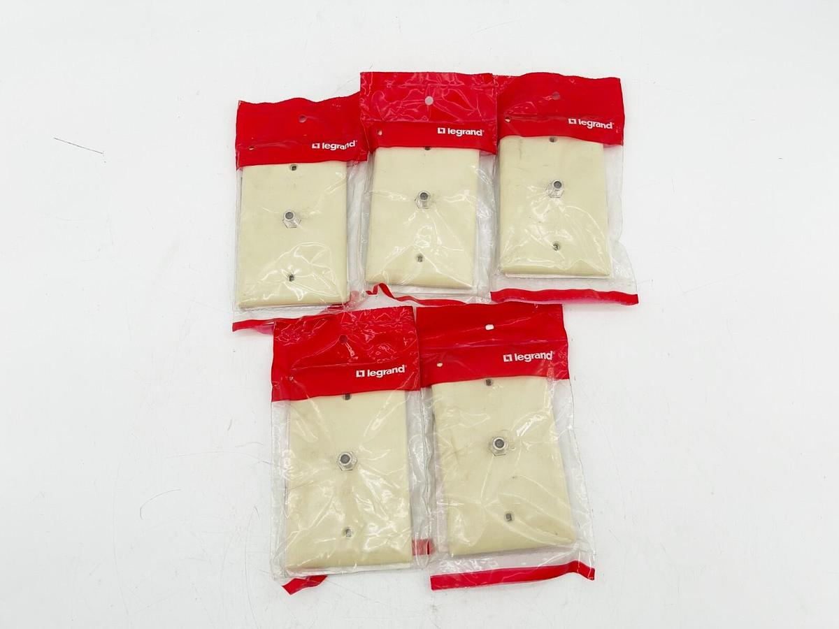 New Lot of 5 Legrand TPCATV-I Wall Plate Unbreakable "F" Connector CatV Jack