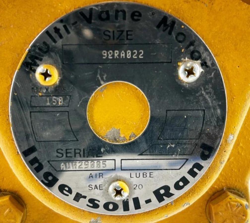 Used Ingersoll-Rand 92RA022 Multi-Vane Air Motor 150psi 8.15hp 6.08kW
