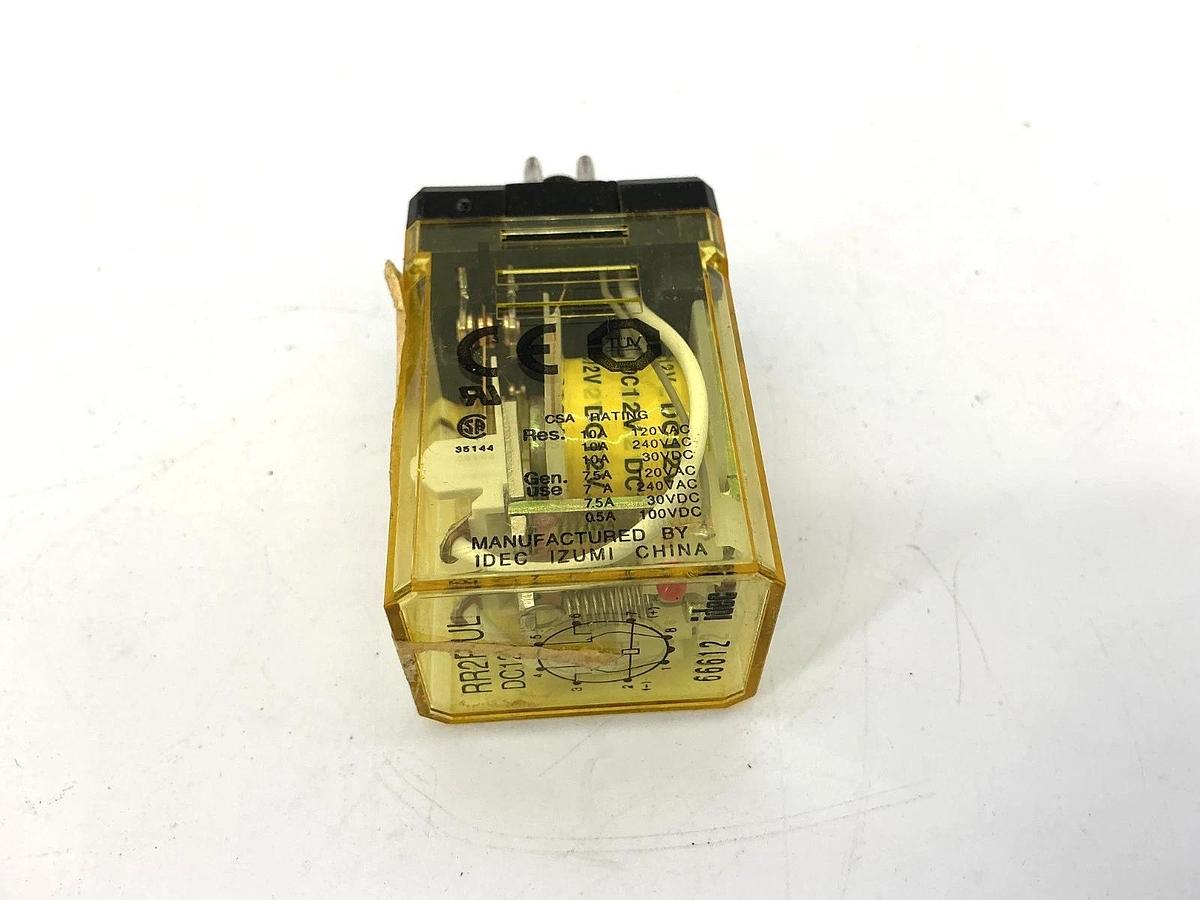 Used Lot of 4 IDEC RR2P-UL-DC12V Relay 2-Pole 8-Pin 12VDC Coil RR2P-UL