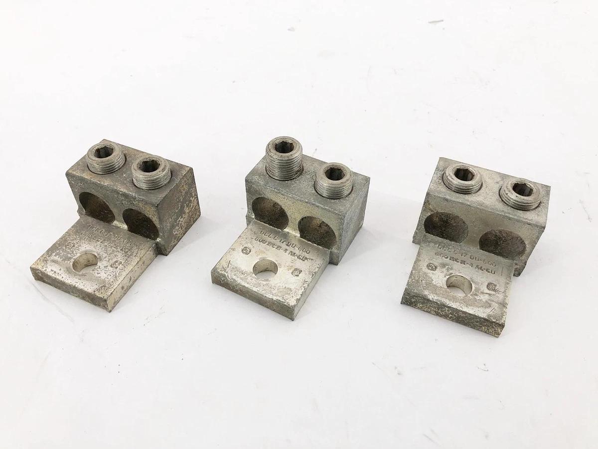 Used Lot of 3 DCC C-17 DU-600 Mechanical Lugs 600MCM-4 AL-CJJ