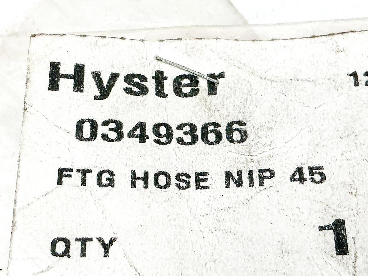 New Hyster 0349366 Hose Nip 45 FTG