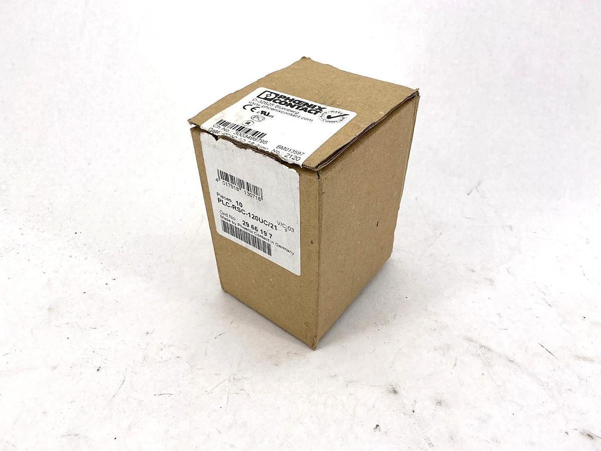 Box of 10 Phoenix Contact PLC-RSC-120UC/21 PLC Terminal Block 6A 120VAC 2966197