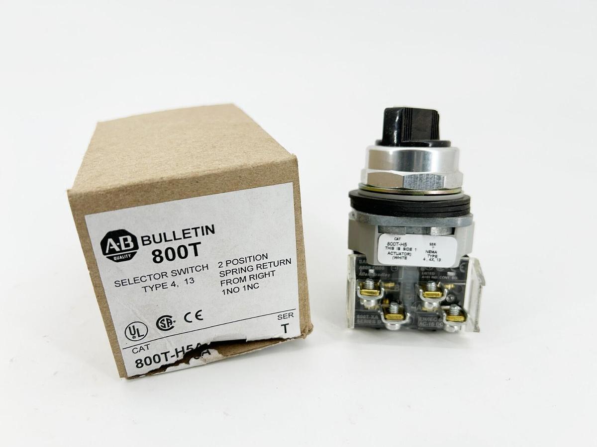 New Allen Bradley 800T-H5A Selector Switch 30MM 2 Position Ser.T