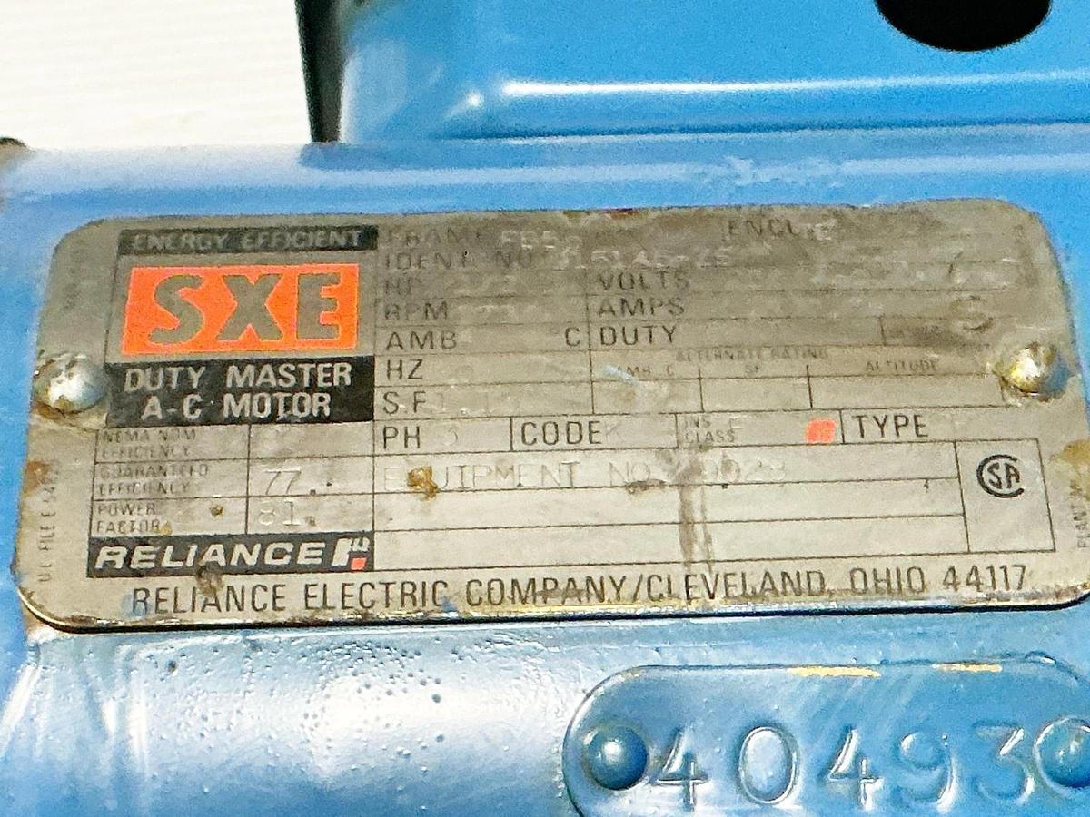 Used Reliance 915145-ZS Electric Motor 1/2HP 460V 1730RPM 3PH FB56