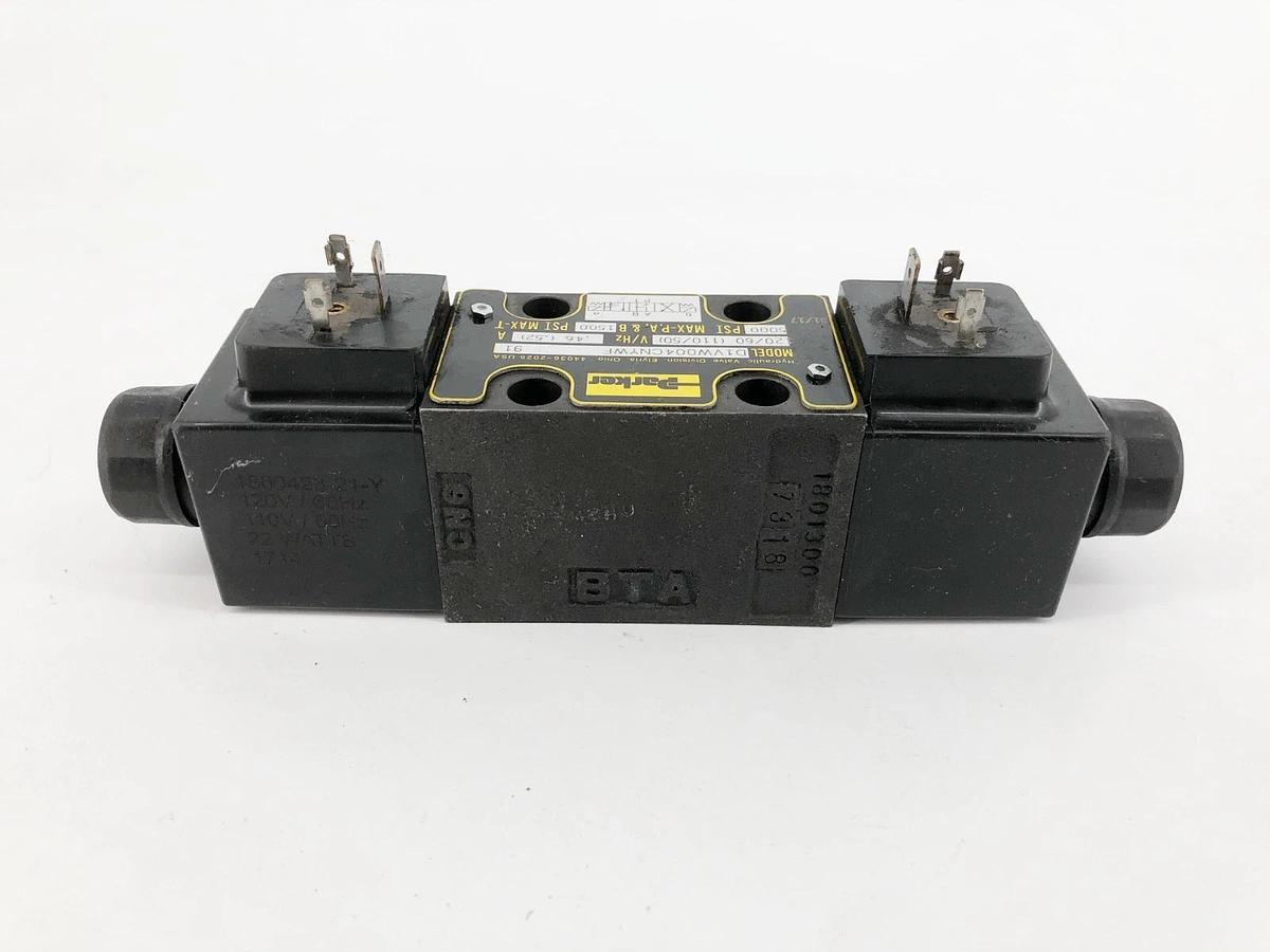 Used Parker D1VW004CNYWF Directional Valve 120V .46A 5000psi