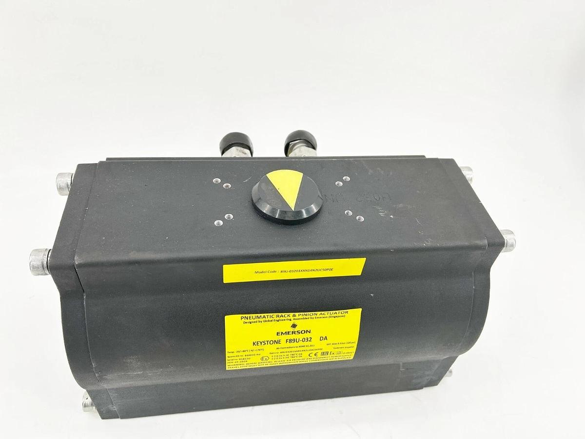 Emerson F89U-032-DA Pneumatic Rack & Pinion Actuator 120PSI 1/4" NPS - No Box
