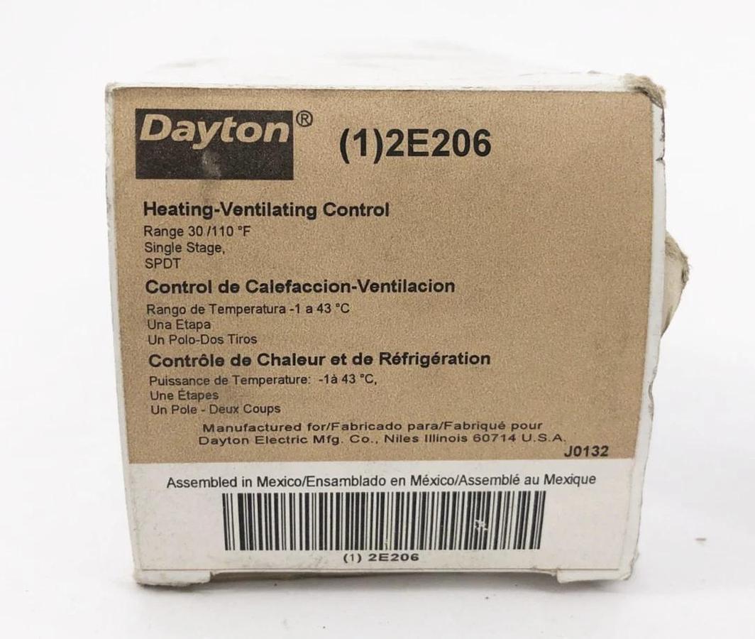 New Dayton 2E206 Heating-Ventilating Control 120/240VAC