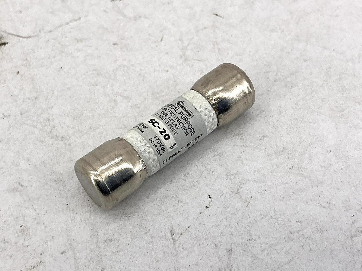 Lot of 3 New Bussmann SC-20 General Purpose Time-Delay Class G Fuse 20A 600V